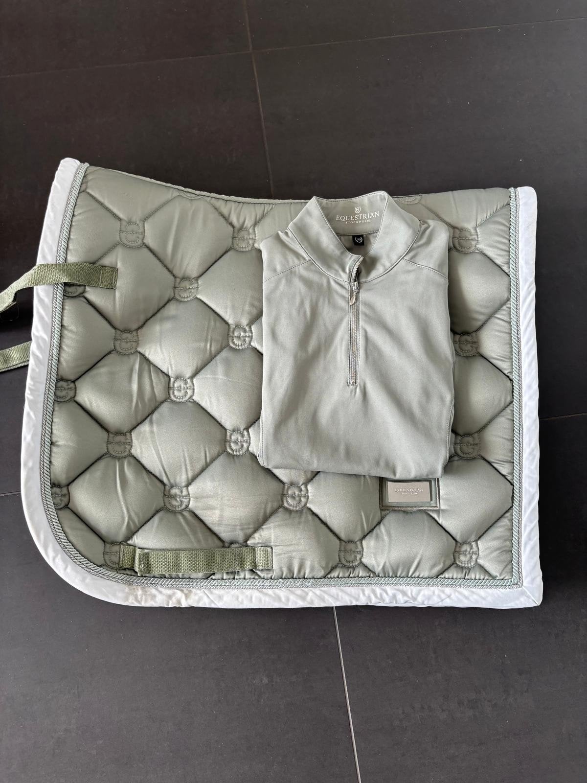 Equestrian dekje pistachio white maat full, Full (L), Dressuurdekje, Equestrian Stockholm, Ophalen of Verzenden