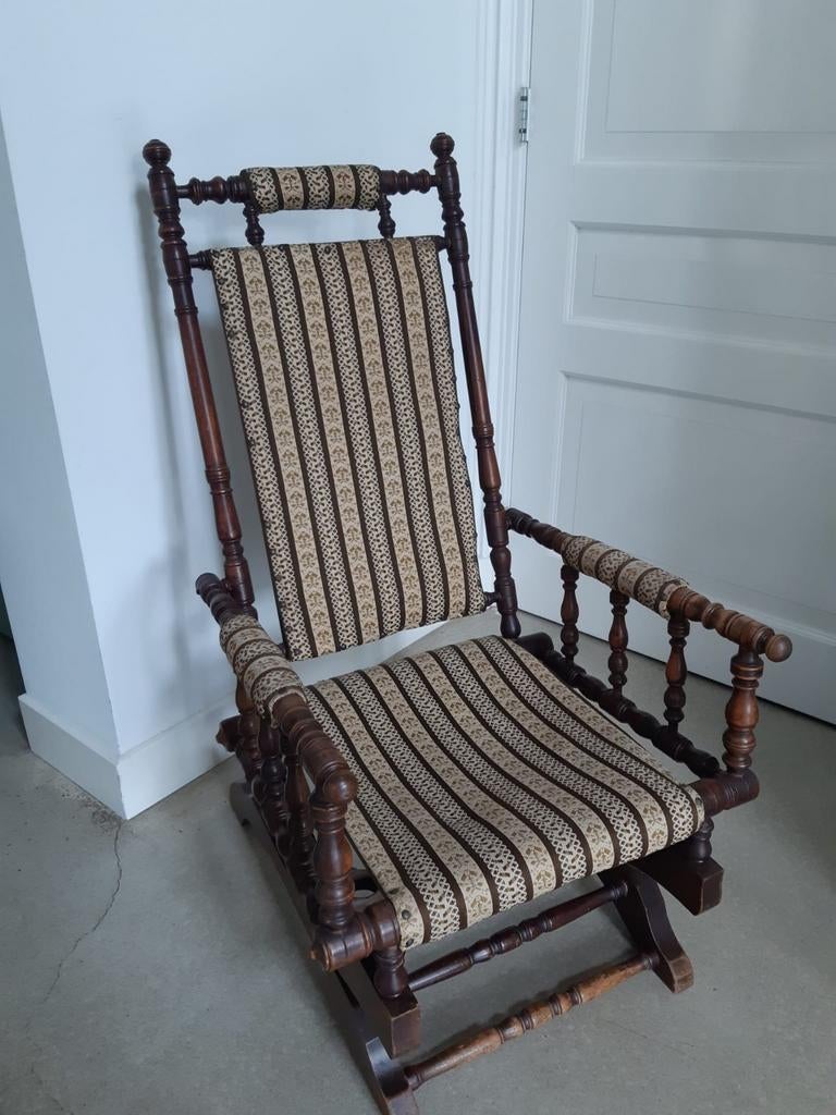 Antieke Engelse Schommelstoel i.z.g.st., Huis en Inrichting, Fauteuils, Ophalen