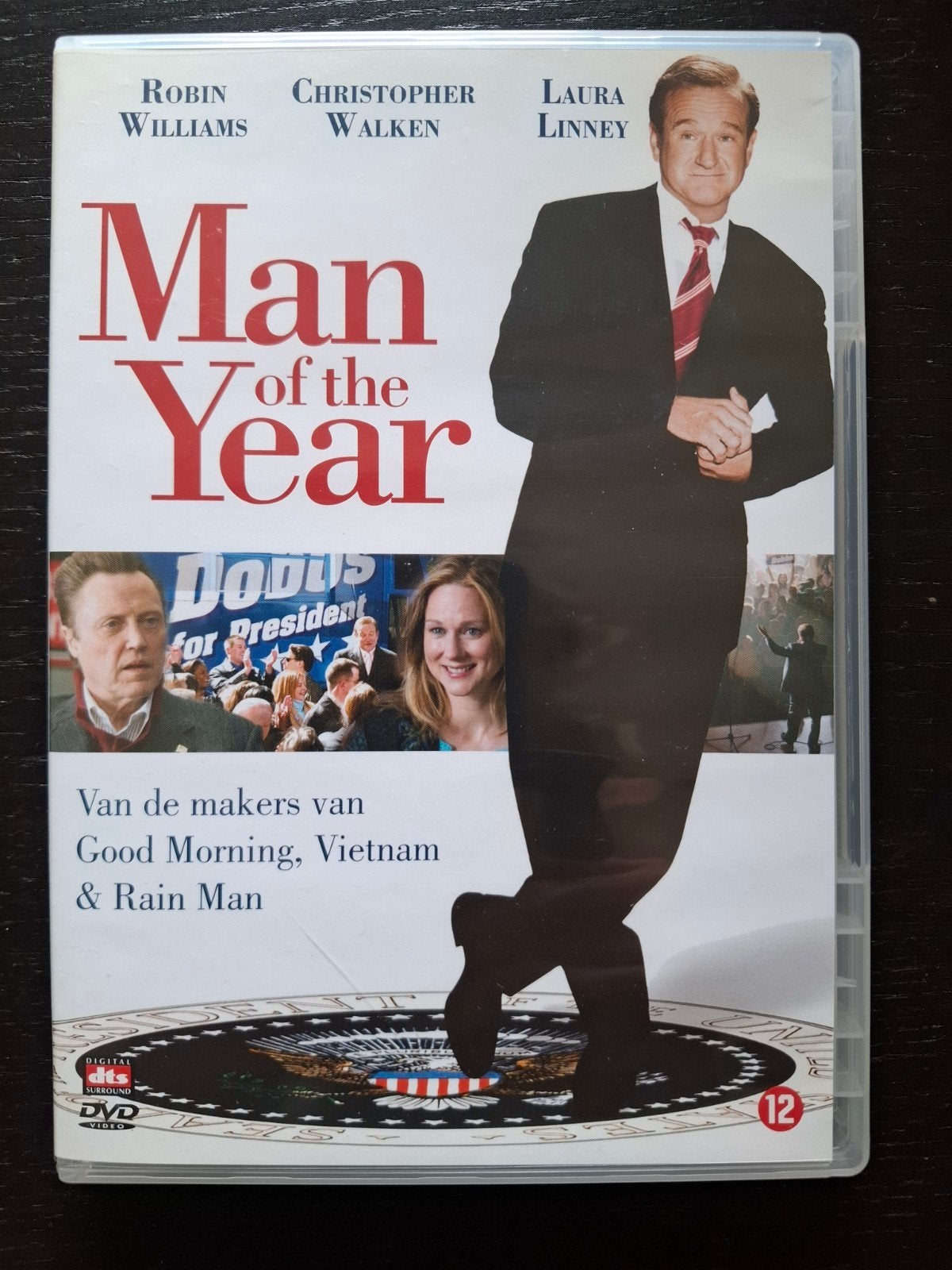 Man of the Year DVD - Robin Williams, Christopher Walken, Vanaf 12 jaar, Ophalen of Verzenden, Gebruikt, Overige genres