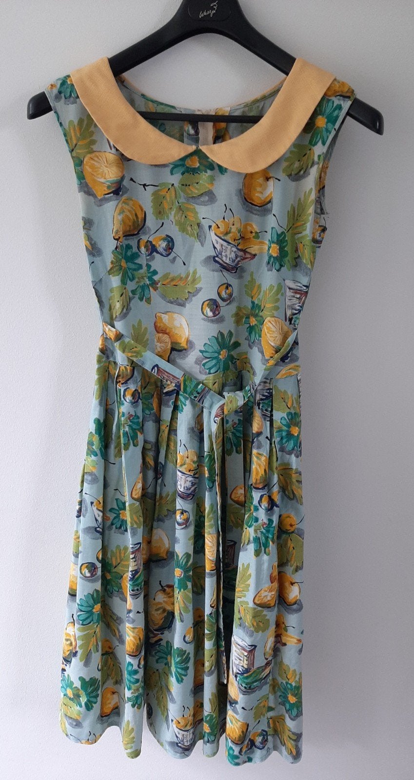 Vintage jaren 50-60 jurk,mt 36, Kleding | Dames, Ophalen of Verzenden, Zo goed als nieuw, Maat 36 (S), Onder de knie