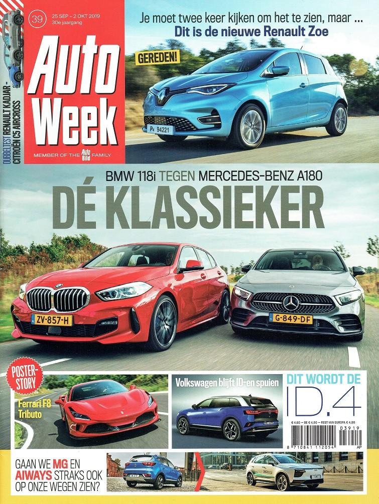 Autoweek 2019 nr. 39 (o.a. BMW 118i & Mercedes-Benz A180), Boeken, Verzenden, Gelezen, Algemeen