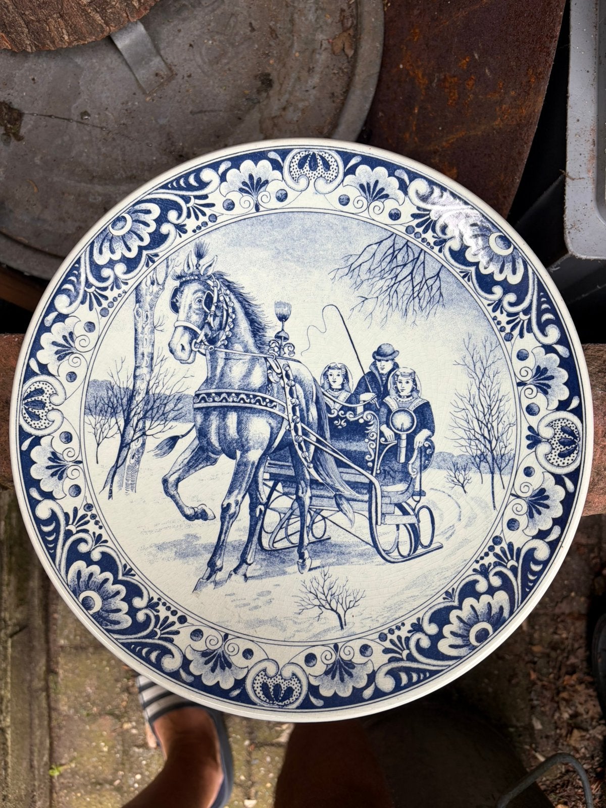 Delfs blauw bord, Ophalen of Verzenden