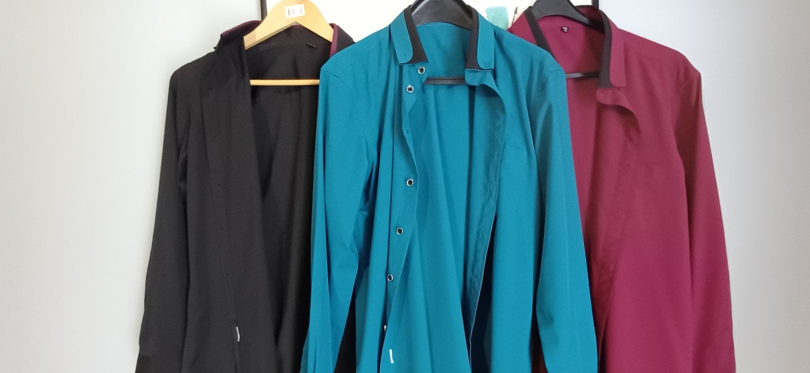 Heren overhemd maat 40 - Zwart, Petrol, Bordeaux, Kleding | Heren, Ophalen, Nieuw, Zwart, Halswijdte 39/40 (M)