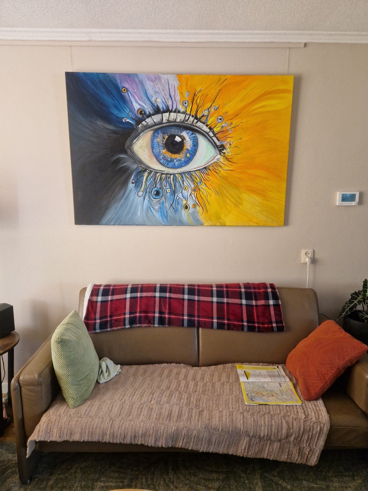 Oliverf Schilderij: Het Alziende Oog - 1.50m x 1m, Ophalen