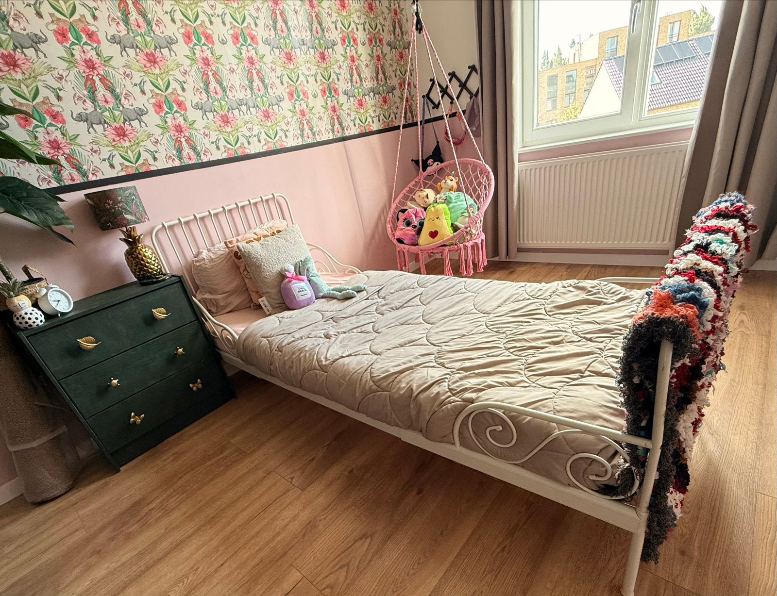 Ikea meegroeibed - Zo goed als nieuw, Ophalen, 90 cm, Eenpersoons, Wit
