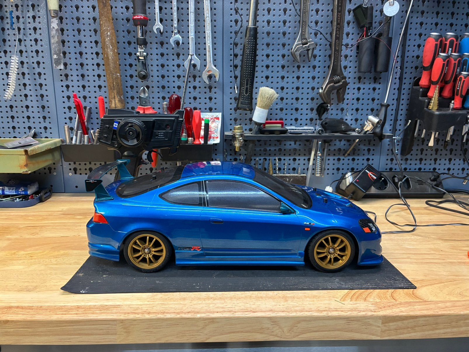 Tamiya 1:10 rc bestuurbare race auto honda integera type R, Hobby en Vrije tijd, Ophalen of Verzenden, Zo goed als nieuw, Auto onroad