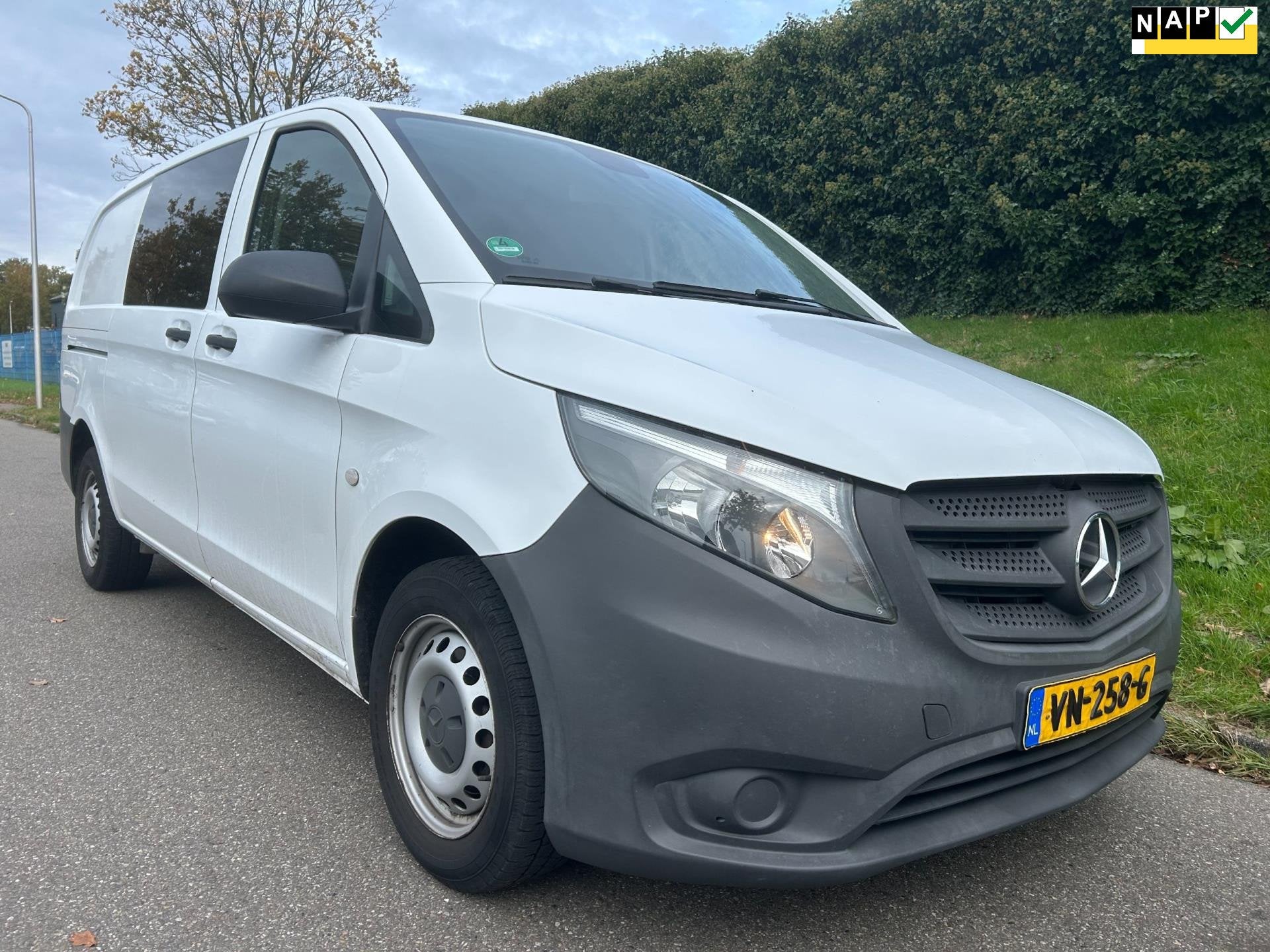 Mercedes-Benz Vito 109 CDI Extra Lang 6 pers. - Airco - 147., Auto's, Euro 5, Gebruikt, 4 cilinders, Wit