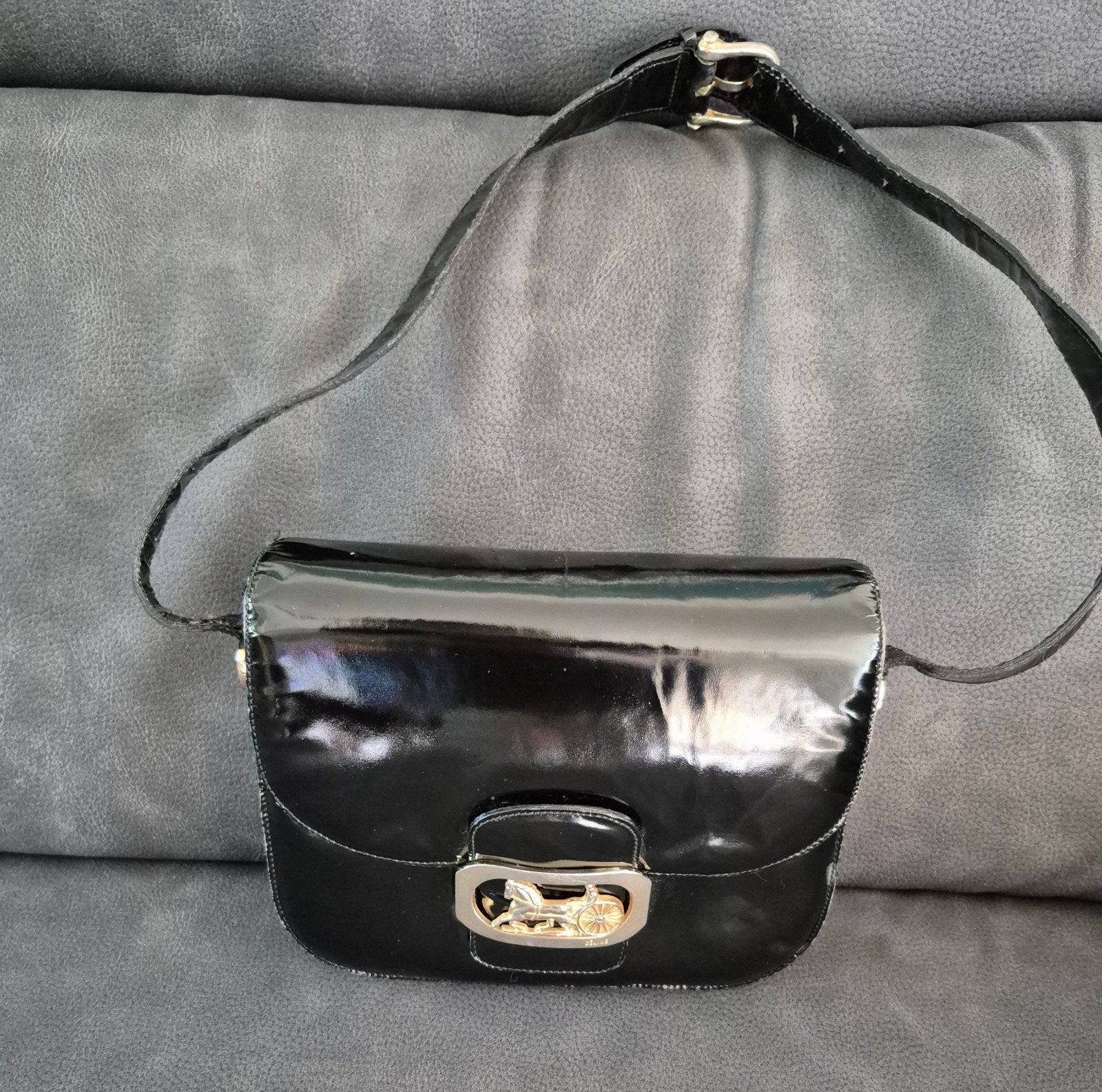 Exclusieve Celine vintage 60 jaar oud, Sieraden, Tassen en Uiterlijk, Ophalen of Verzenden, Zwart