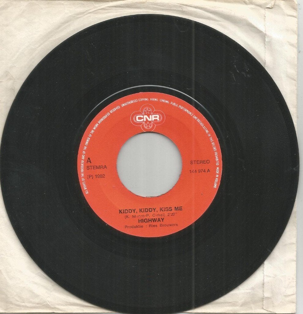 VERKOCHT Highway ‎– Kiddy Kiddy, Kiss Me (1982), Gebruikt, 7 inch, Ophalen of Verzenden, Levenslied of Smartlap