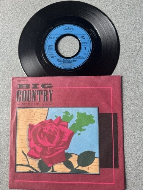 BIG COUNTRY - where the rose is sown 7 INCH SINGLE 1984 DUI, Gebruikt, 7 inch, Ophalen of Verzenden, Beschermende buitenhoes