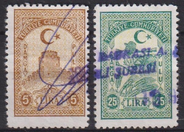 Turkije 1921 50 jaar Assemblee Ankara Pen ontwaarding, Verzenden, Gestempeld, Plaats of Gebouw