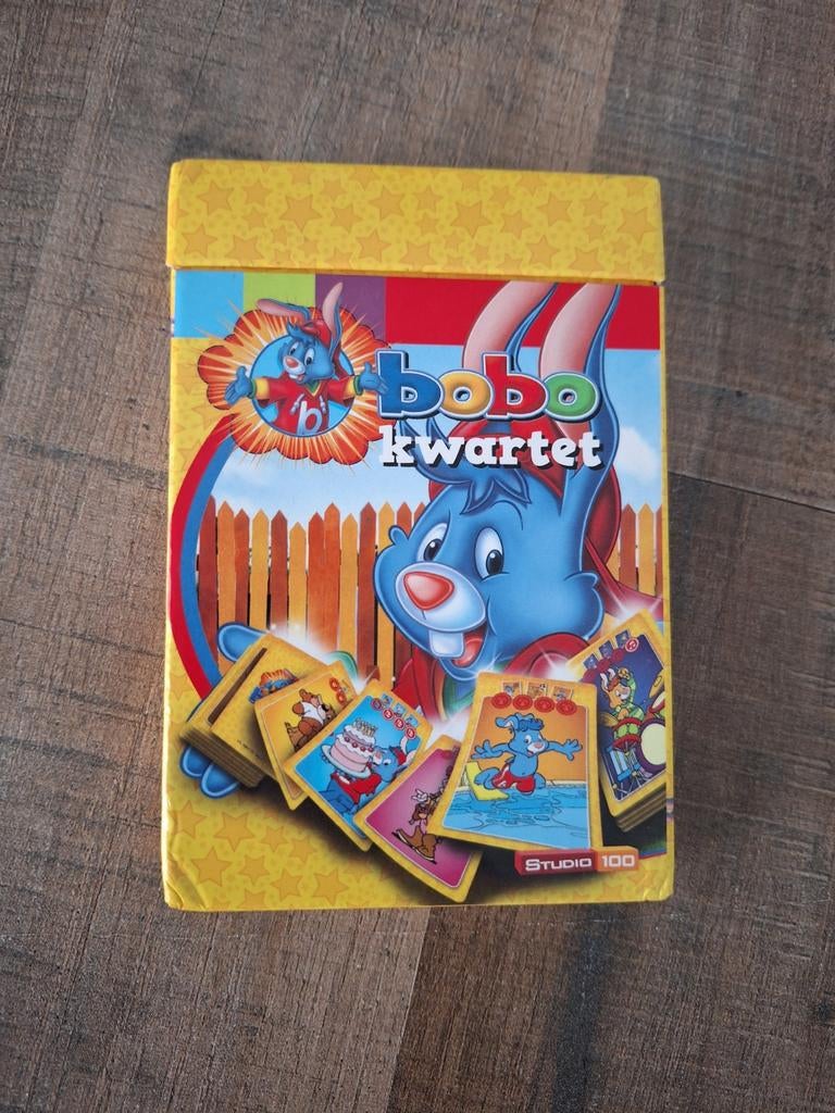 Bobo Kwartet Kaartspel - Studio 100, Een of twee spelers, Ophalen of Verzenden, Gebruikt, Studio 100