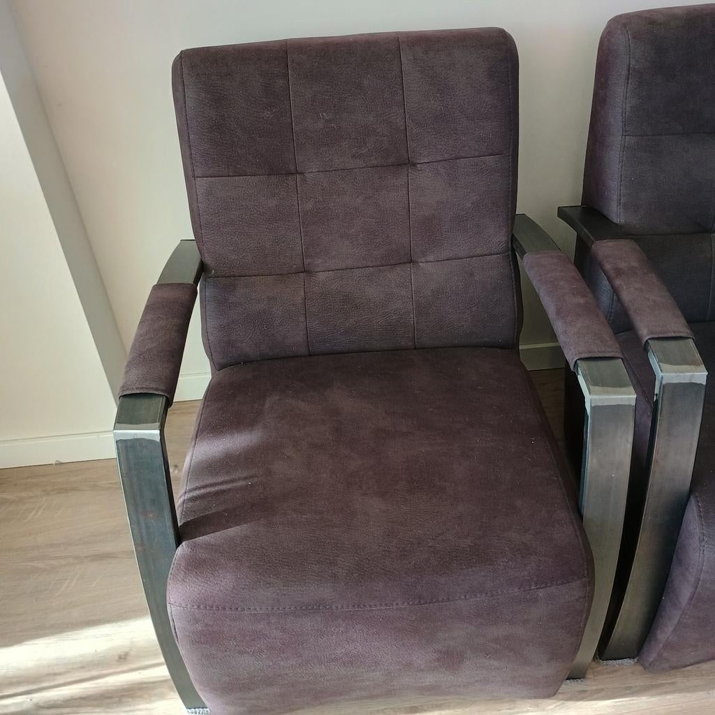 Fauteuil 2 stuks industriële uitstraling, Ophalen, Zo goed als nieuw, 75 tot 100 cm, 50 tot 75 cm