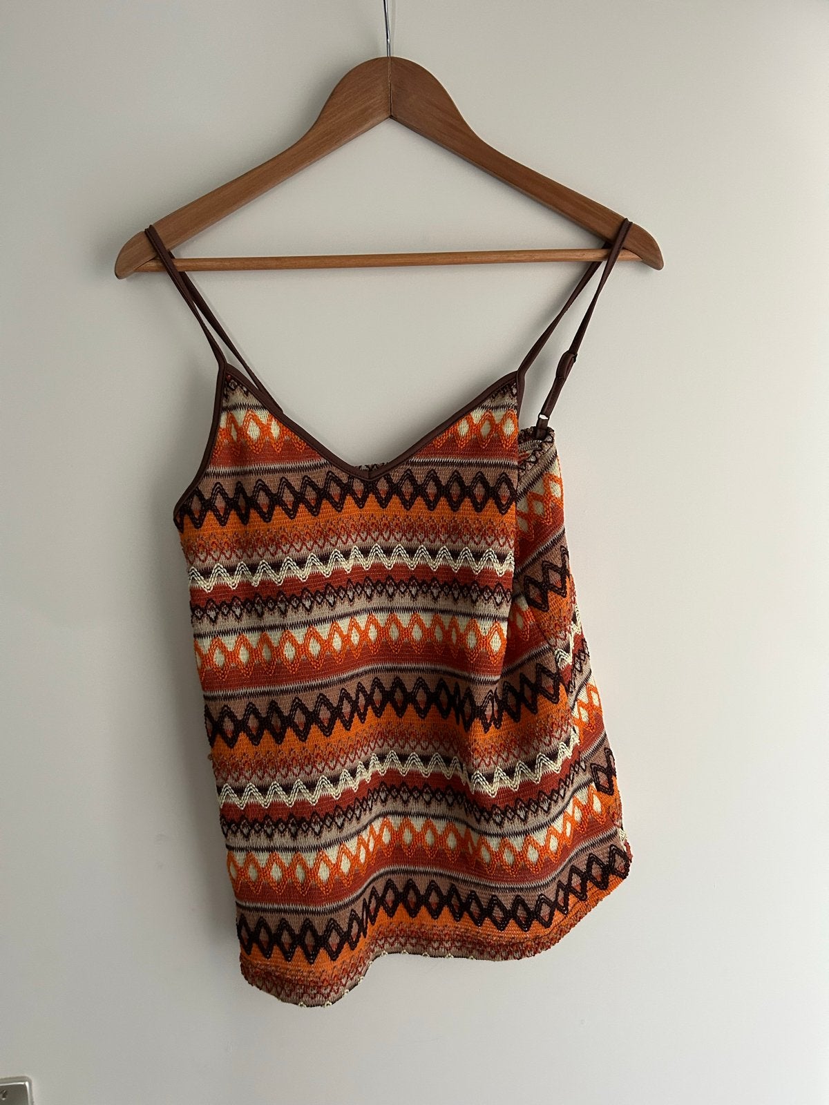 Gebreide Top met Spaghettibandjes - Maat L, Meerkleurig, Maat 42/44 (L), Nieuw, Ophalen of Verzenden