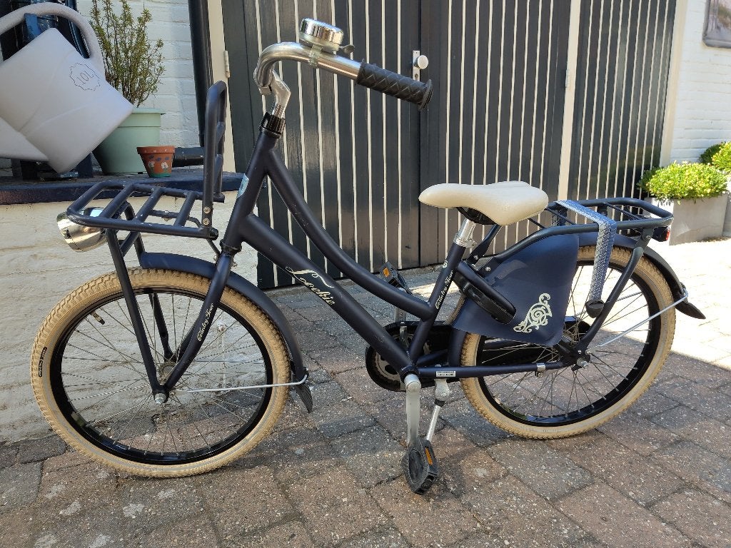 Loekie kinderfiets 20 inch , meiden fiets , blauw, Ophalen, Terugtraprem, Gebruikt, Loekie