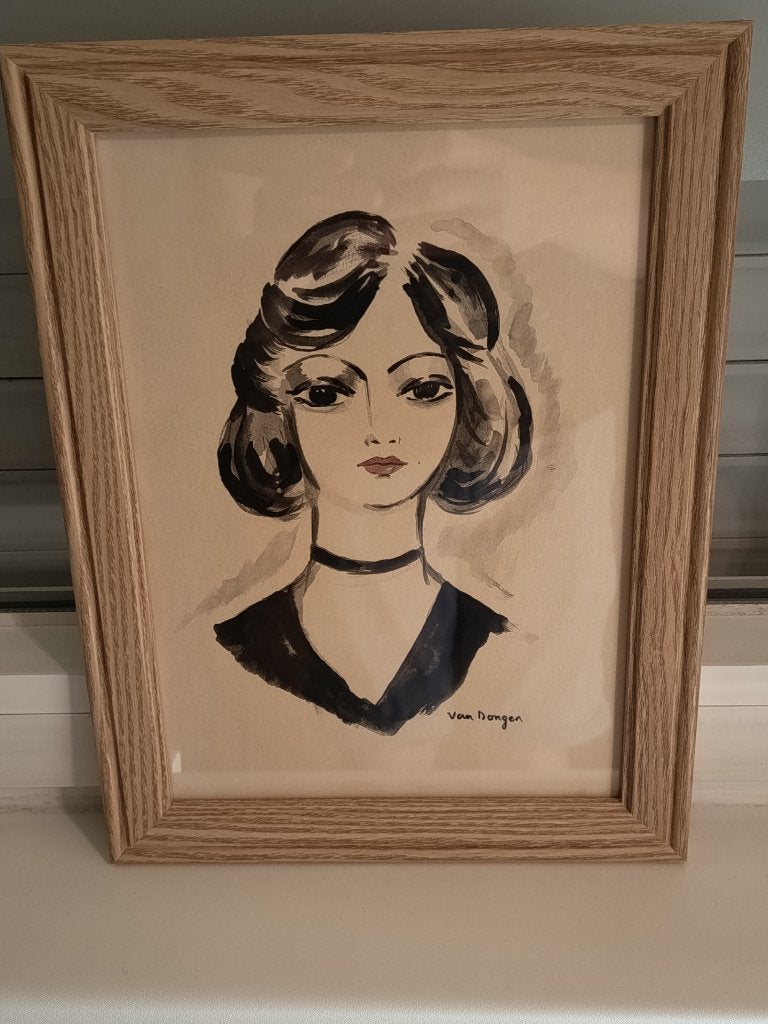 Vermoedelijk aquarel - gesigneerd Van Dongen, Ophalen of Verzenden, Gesigneerd