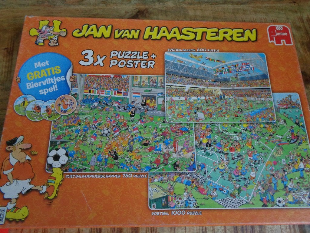 jan van haasteren 3x, Ophalen of Verzenden, 500 t/m 1500 stukjes, Zo goed als nieuw