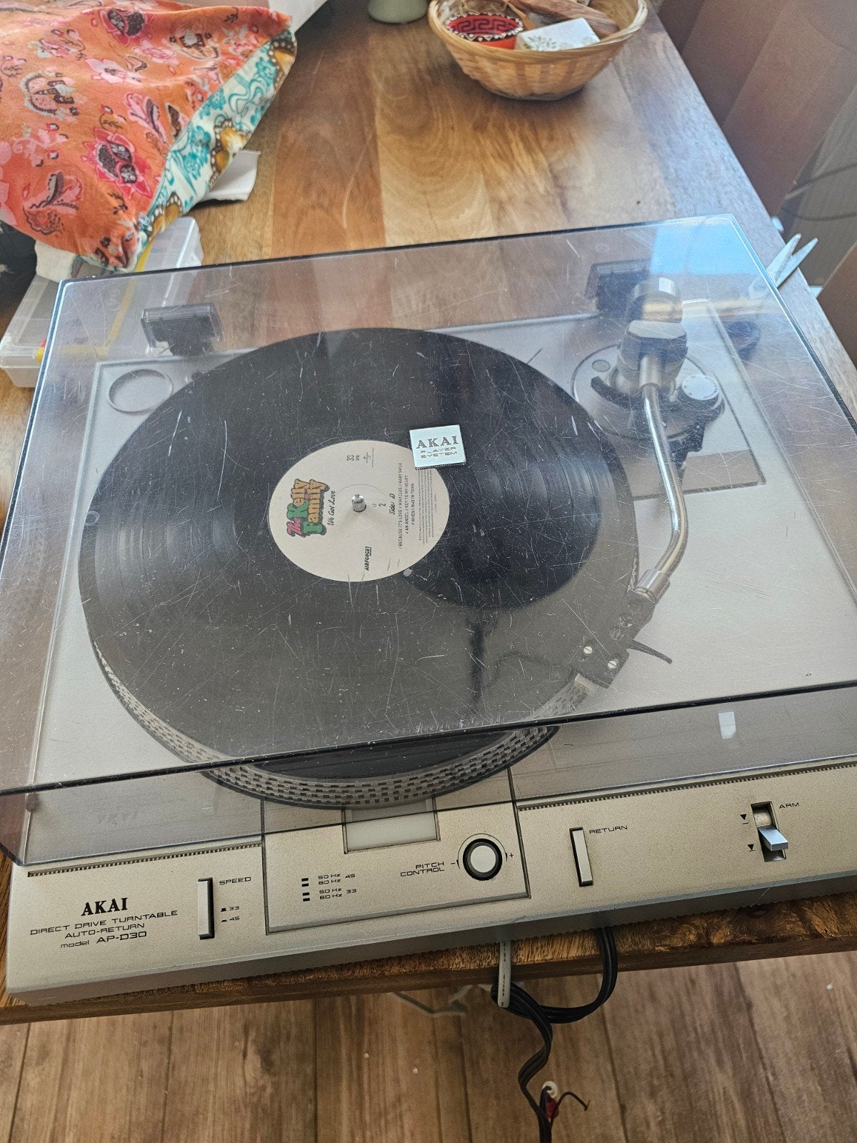 Akai AP-D30 Direct Drive Platenspeler met Pitch Control, Audio, Tv en Foto, Platenspelers, Ophalen, Gebruikt, Automatisch, Platenspeler
