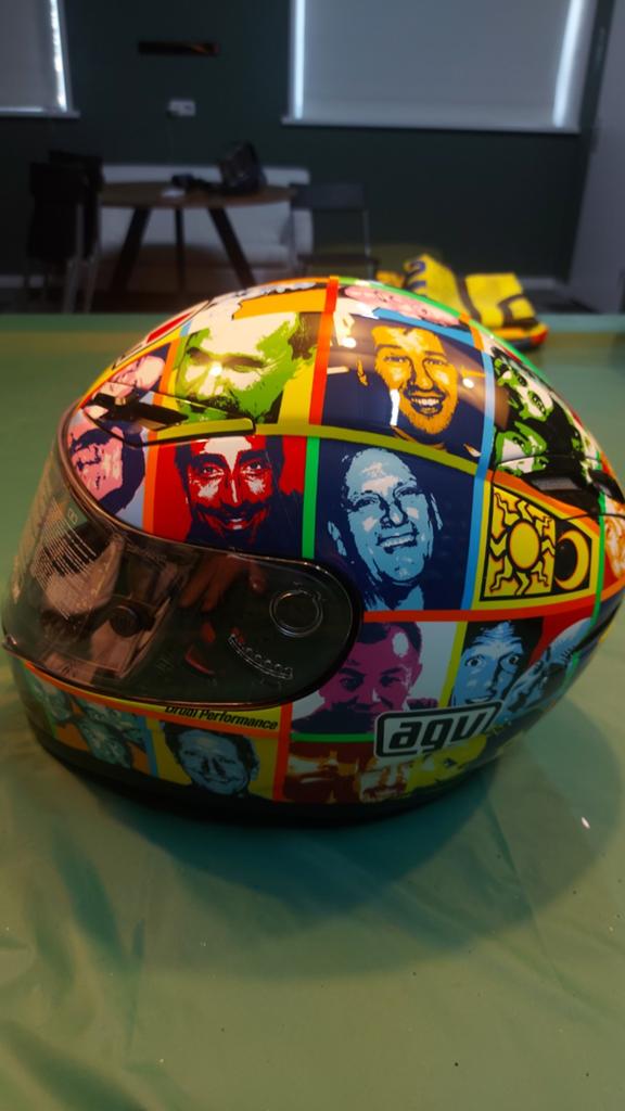 Agv gp tech "faces" valentino rossi, Motoren, Ophalen of Verzenden, Tweedehands, Integraalhelm, AGV
