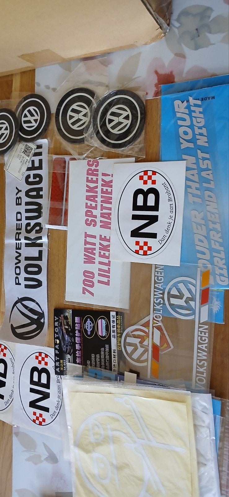 Diverse autostickers: VW, NB en meer, Auto diversen, Ophalen of Verzenden