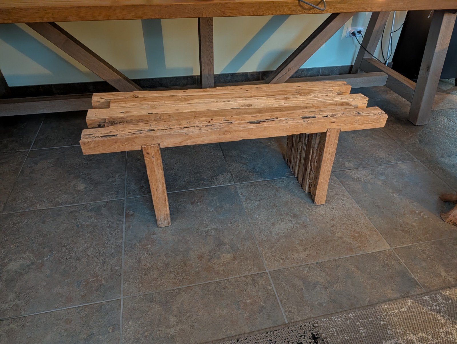 Massief Houten Drijfhout Salontafel - Uniek Design, Huis en Inrichting, Tafels | Salontafels, Zo goed als nieuw, 5 – 50, Minder dan 50 cm