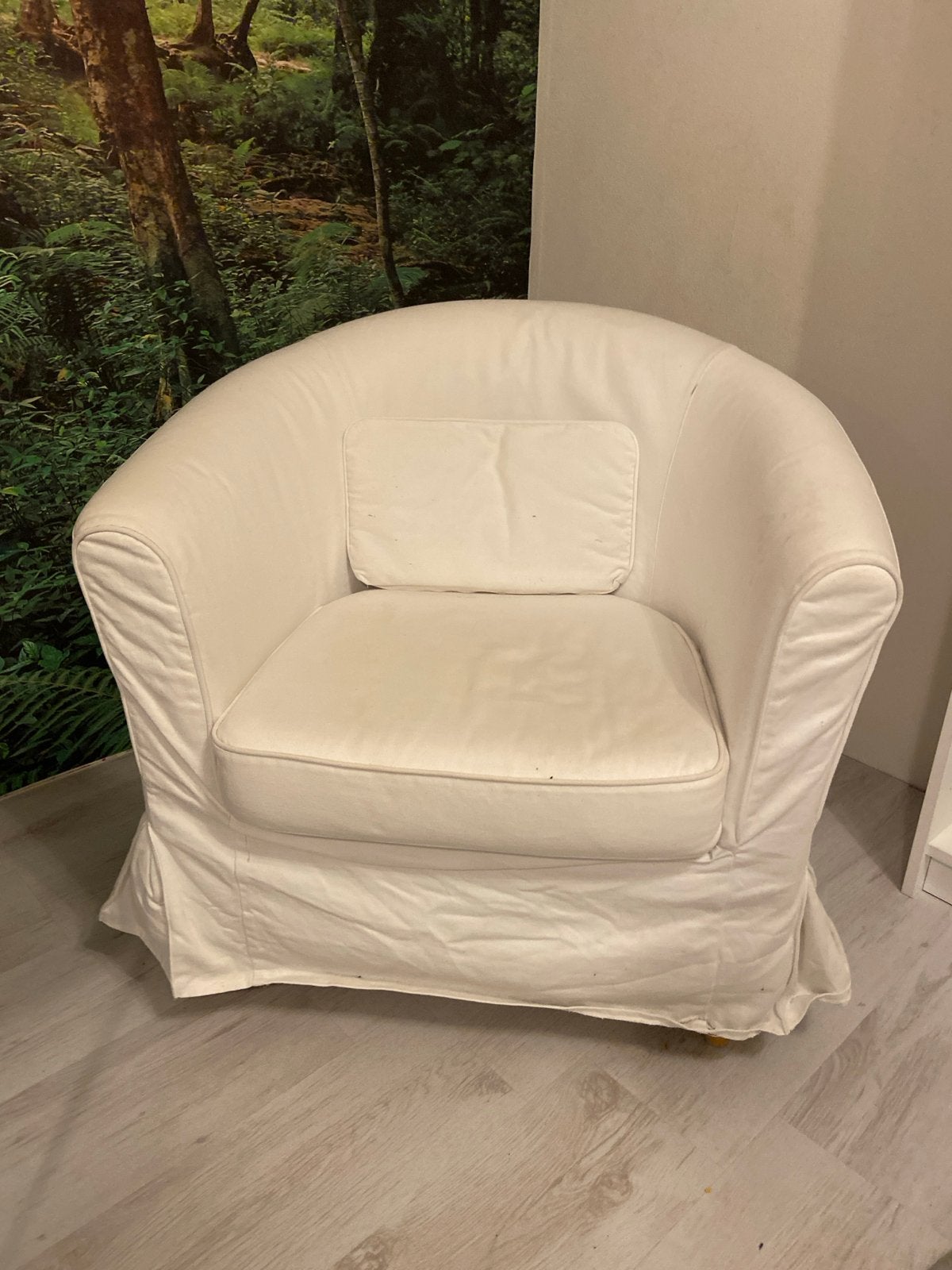 3 IKEA stoelen met wasbare hoezen, Ophalen, Gebruikt, Drie, Wit