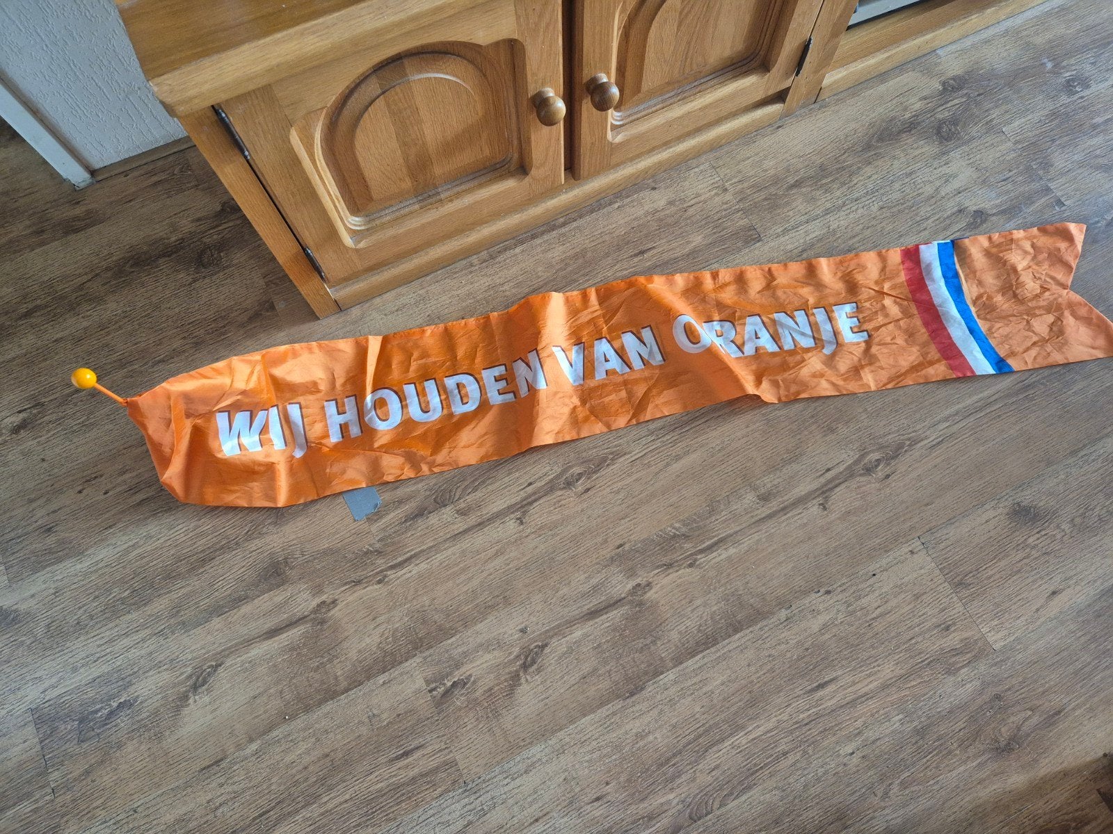 Vlag wij houden van oranje, Ophalen of Verzenden, Zo goed als nieuw, Overige typen, Oranje of Koningsdag