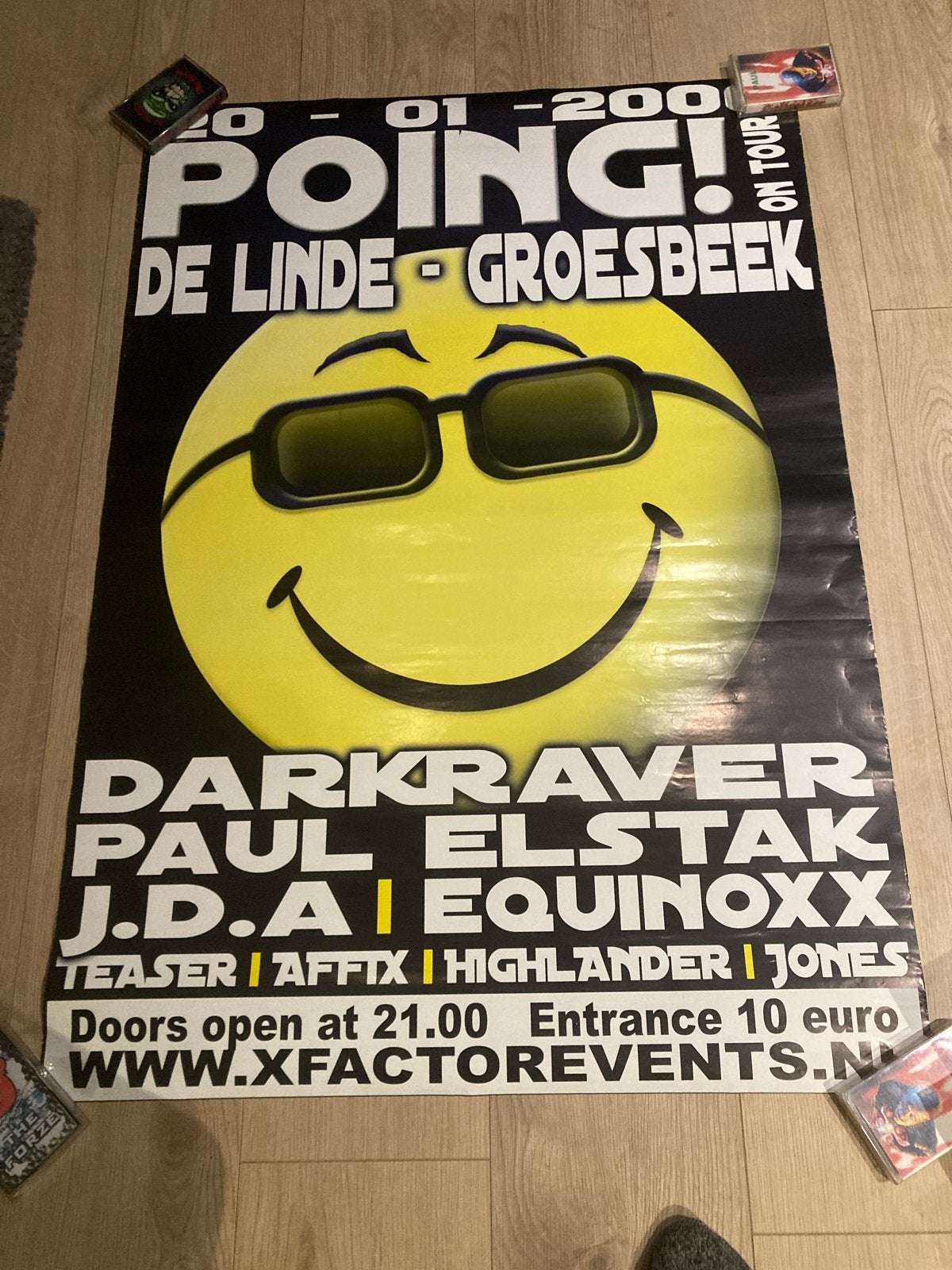 Poster Poing! Hardcore Rave Gabber, Deurposter of groter, Ophalen of Verzenden, Muziek, Rechthoekig Staand