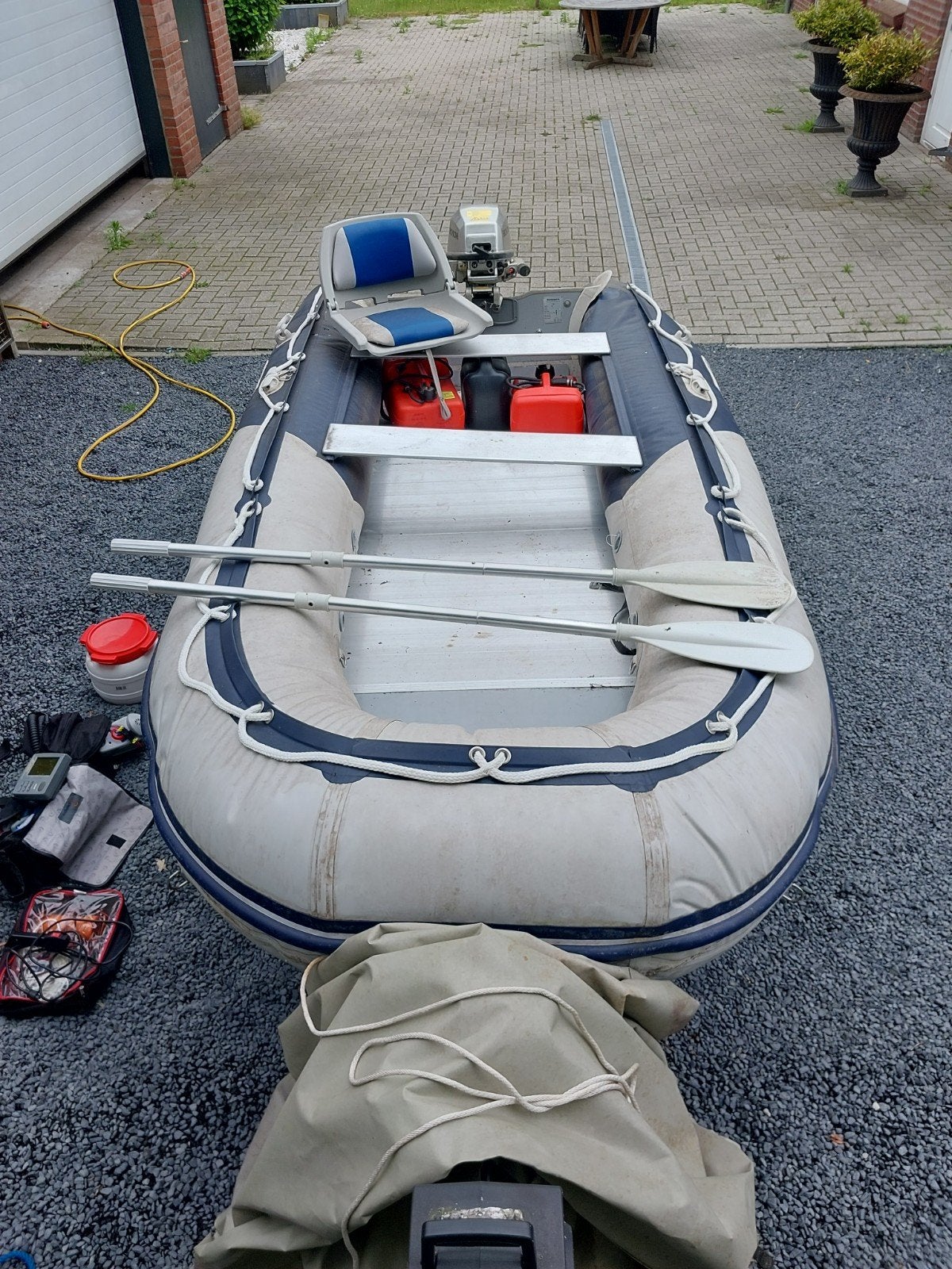 RIB Type IB 360 - Grijs, rubber boot, visboot, plezierboot., Watersport en Boten, Rubberboten, Gebruikt, 4 m, 20 pk, Ophalen