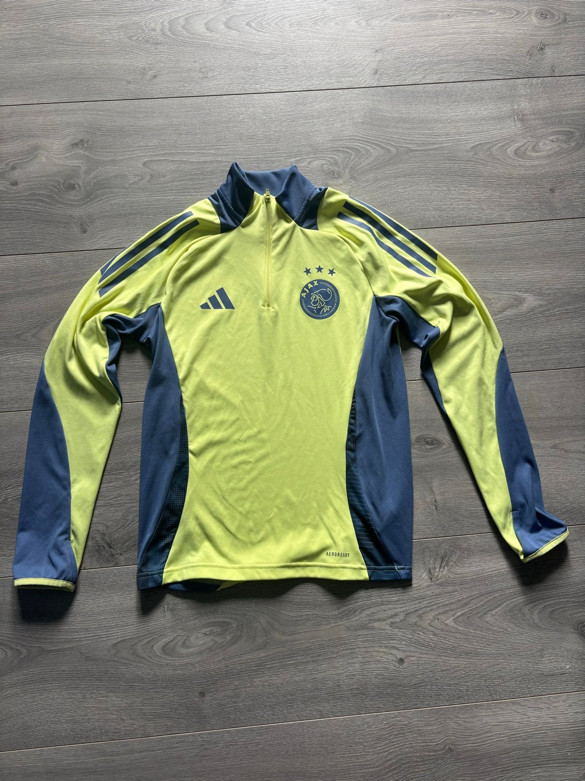 Ajax trainingstrui geel/blauw maat 164, Geel, Overige maten, Ophalen of Verzenden, Zo goed als nieuw