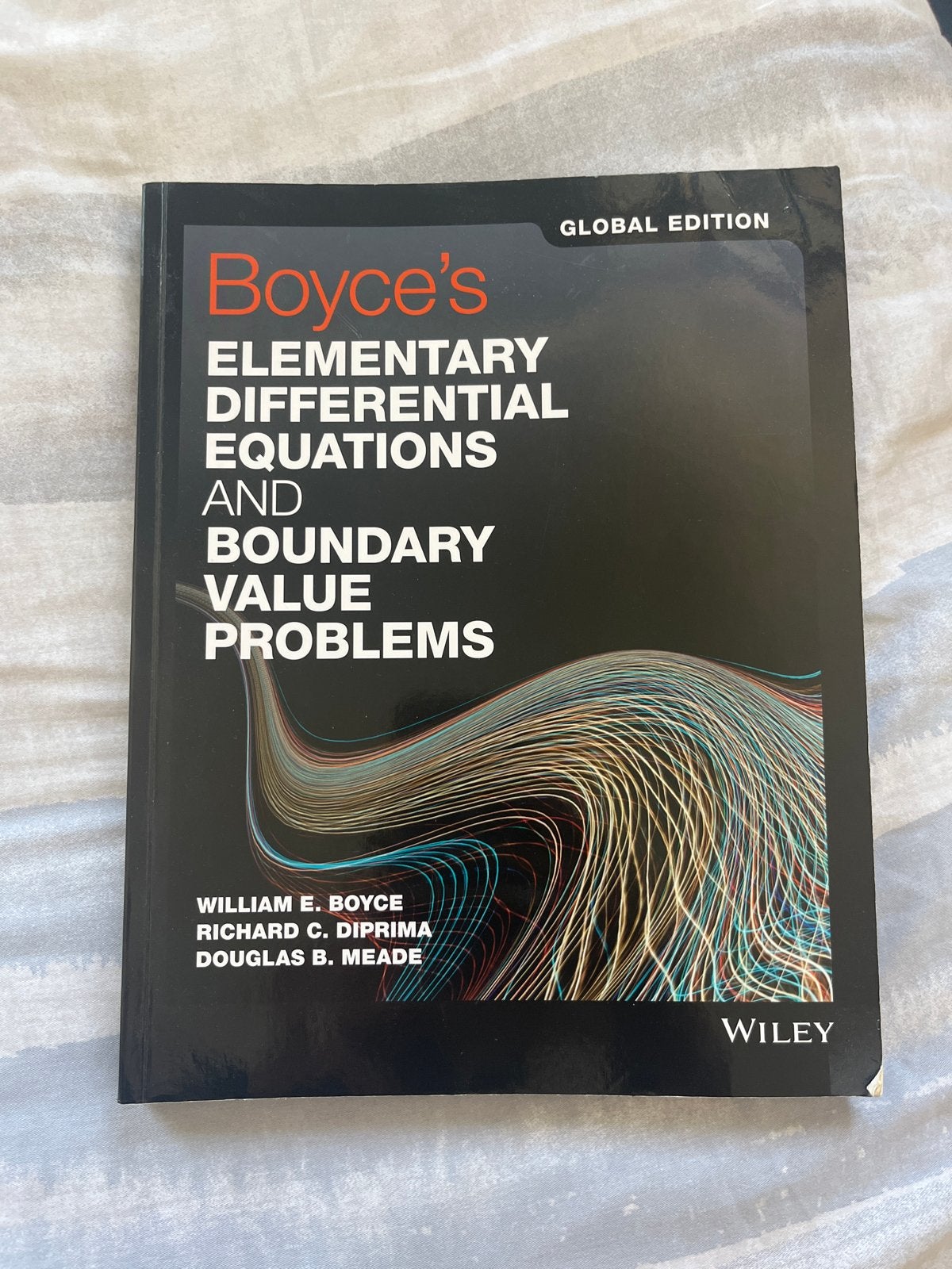 Boyce's Elementary Differential Equations Global Edition, Ophalen of Verzenden, Beta, Zo goed als nieuw, WO