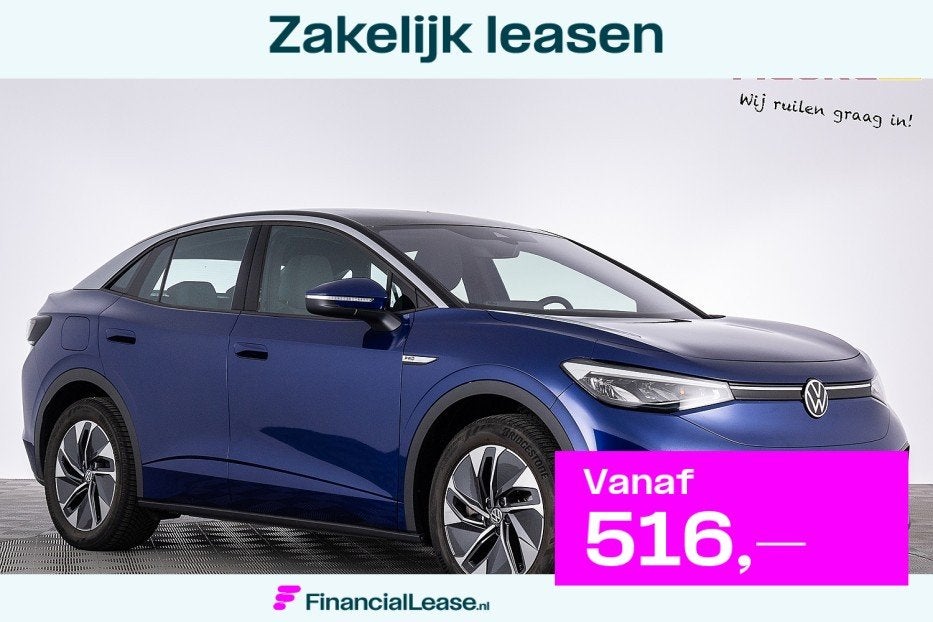 Volkswagen ID.5 Pro 77 kWh | CARPLAY | LED | NAVI | ECC | PD, Automaat, 12 maanden, Zwart, Blauw