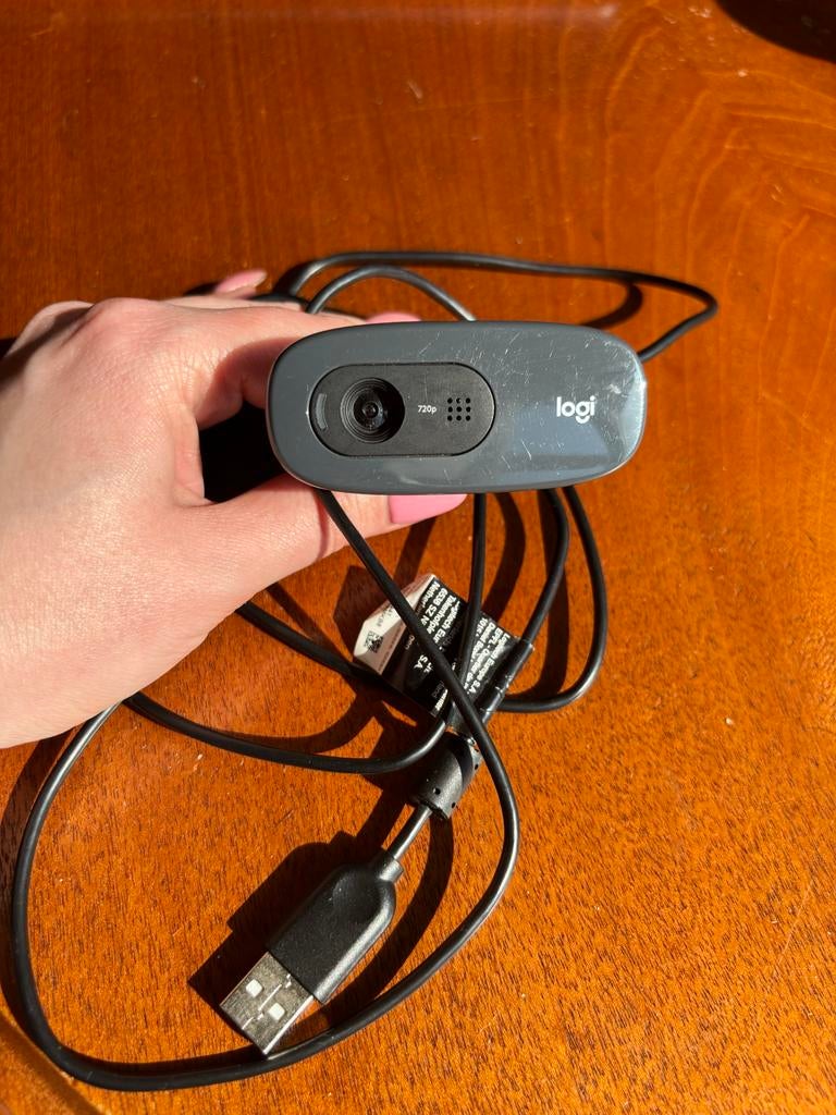 Logi Webcam 720p met HDMI kabel, Ophalen, Zo goed als nieuw, Bedraad, Monitorclip