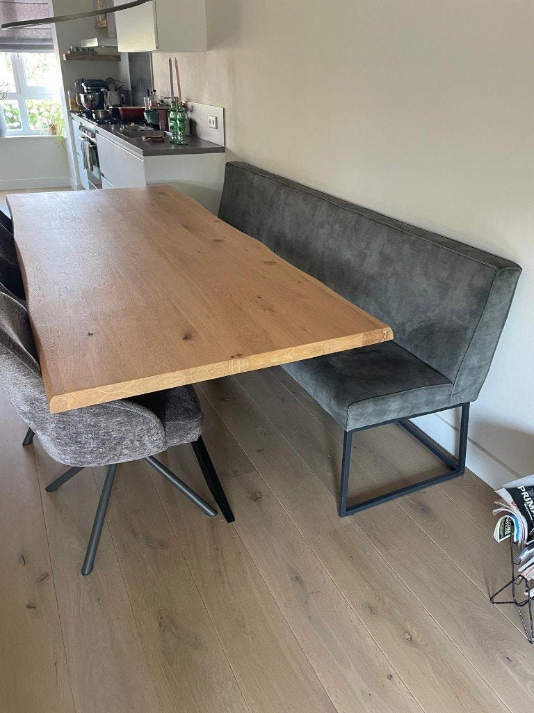 Eettafel, Ophalen, Eikenhout, 200 cm of meer, 50 tot 100 cm