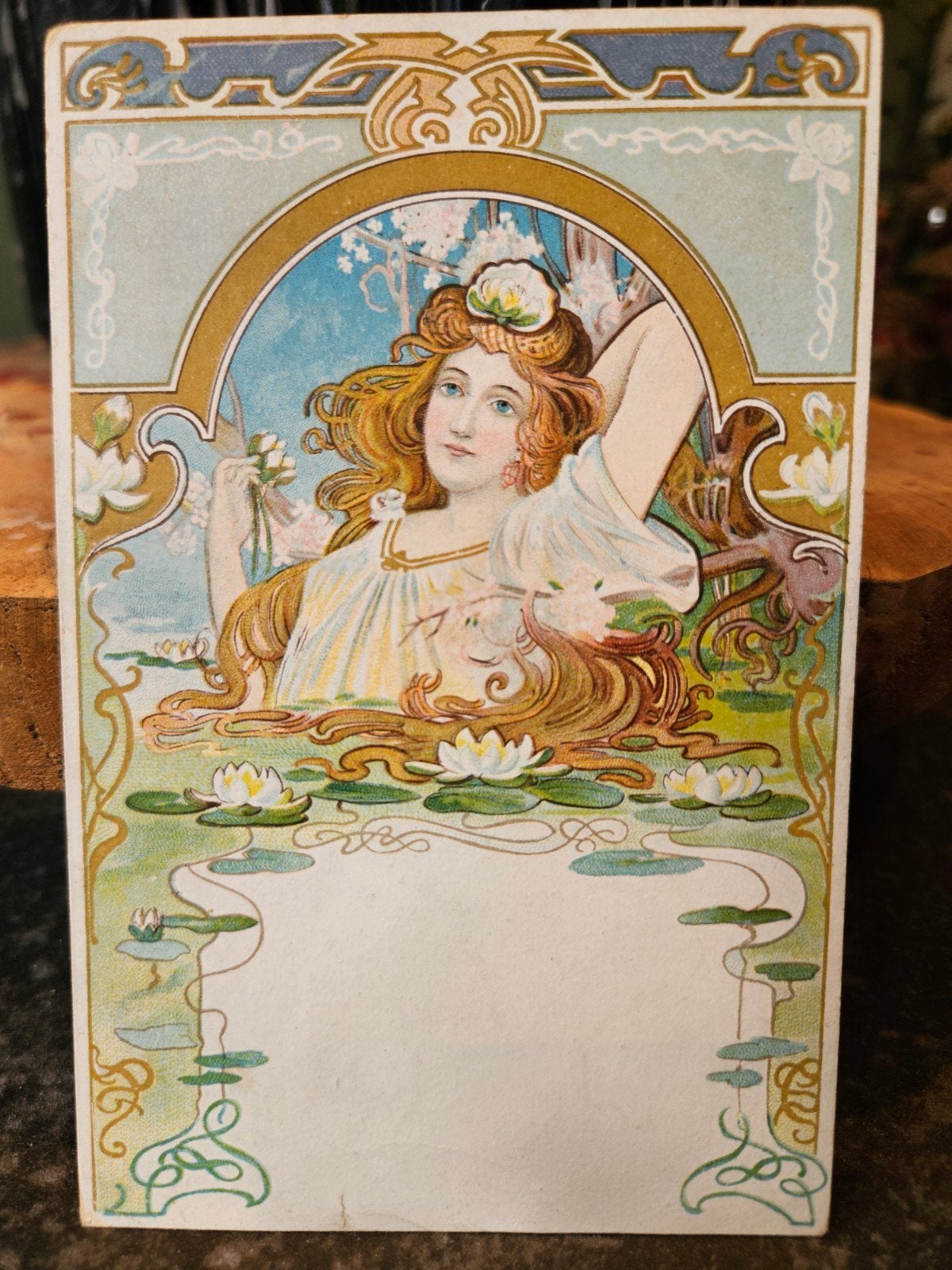 Briefkaart in Jugendstil uit omstreeks 1900, Verzenden, Voor 1920, Overige thema's