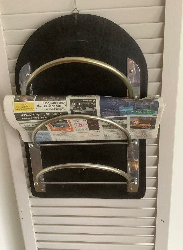 3 unieke items: oa vintage krantenhanger en brievenstandaard, Ophalen of Verzenden, Huis en Inrichting