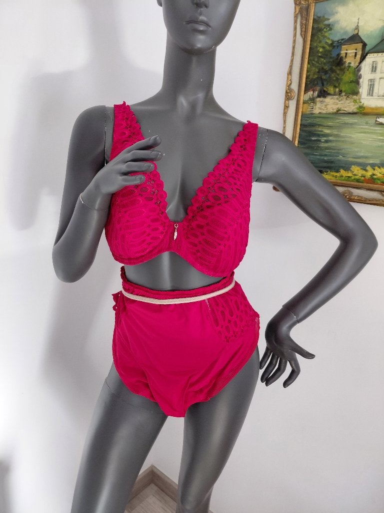 Prima Donna prachtige bh eur90d + slip m46, Ophalen of Verzenden, Rood, BH