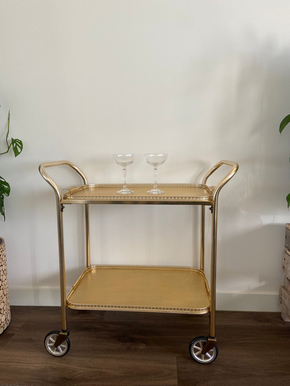 Vintage trolley, Ophalen, Gebruikt, 50 tot 100 cm, Metaal