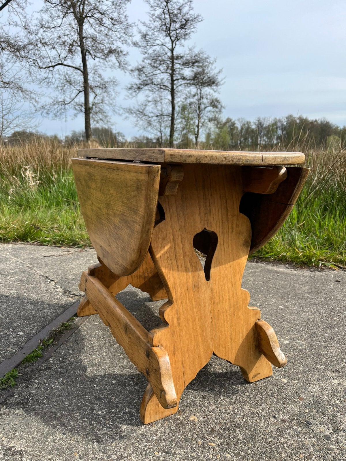 Antieke hangoortafel, Ophalen