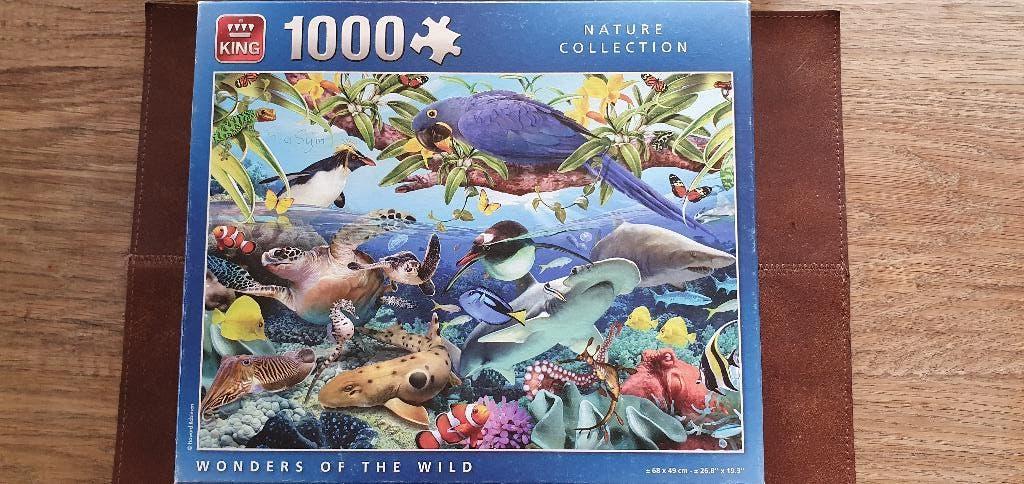 Puzzel 1000 stukjes King Wonders of the wild, Hobby en Vrije tijd, Ophalen of Verzenden, 500 t/m 1500 stukjes, Gebruikt
