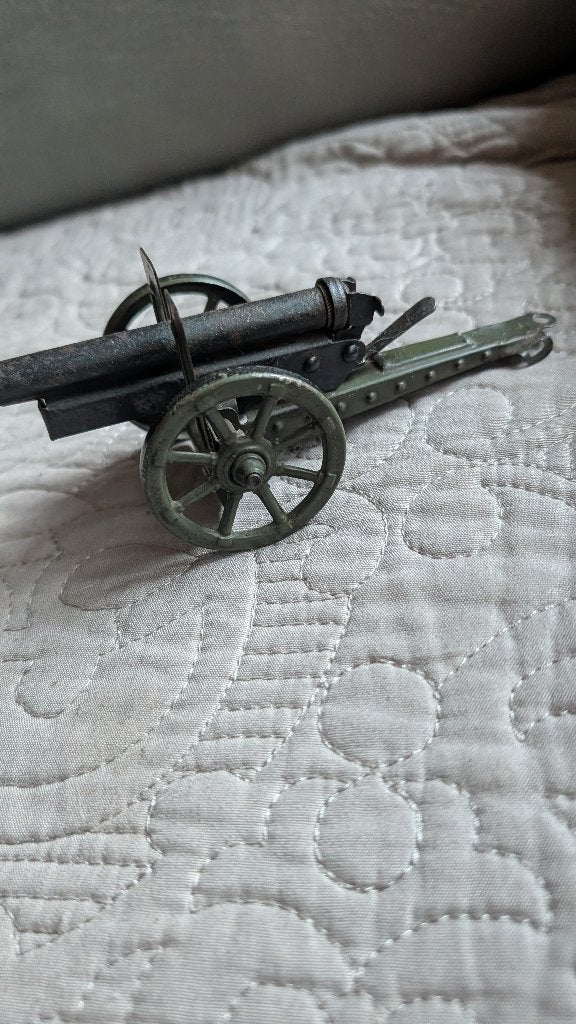 Origineel Märklin blikken kanon jaren '20/'30 werkende veer, Antiek en Kunst, Antiek | Speelgoed, Ophalen of Verzenden