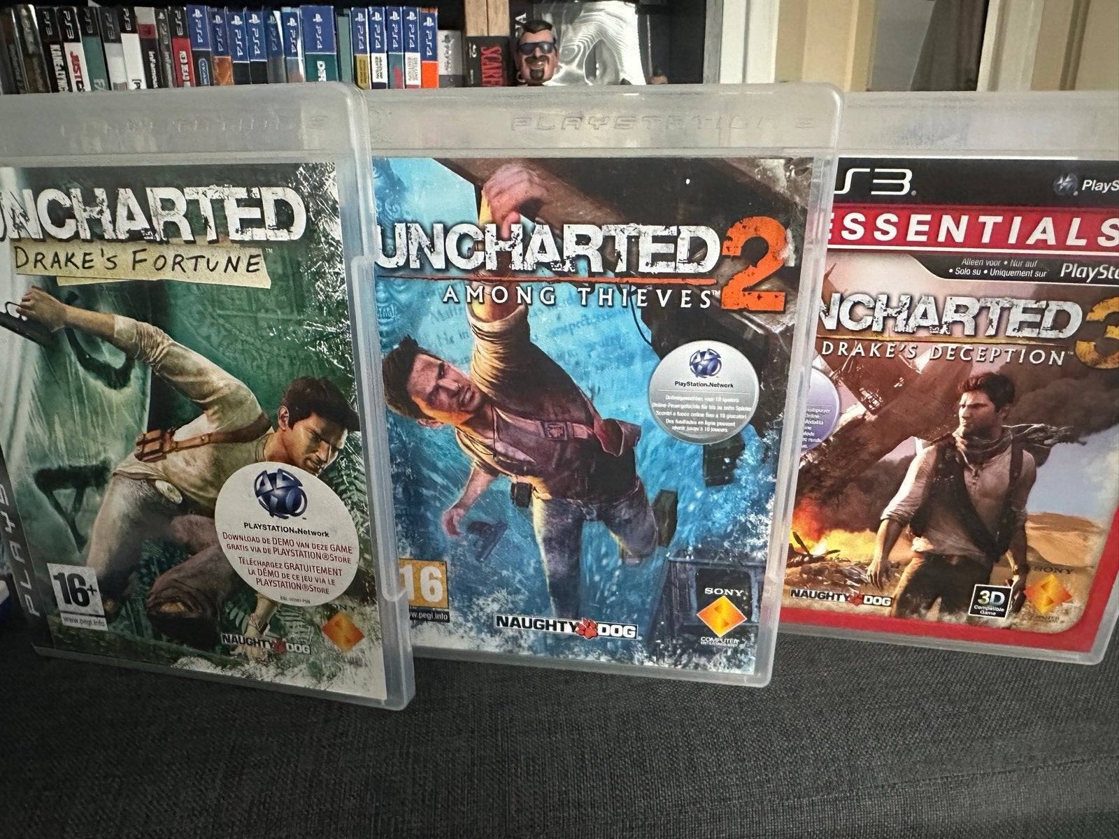Uncharted Trilogy PS3 - Drake's Fortune, Among Thieves, Dece, Ophalen of Verzenden, Zo goed als nieuw, Met games
