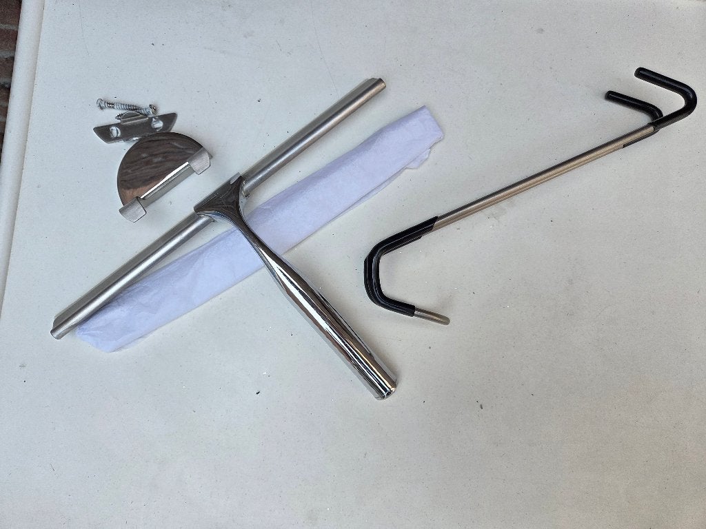 Luxe Badkamer Wisser Chroom - 25 cm RVS met Muurhaak, Ophalen, Raamwisser of Trekker