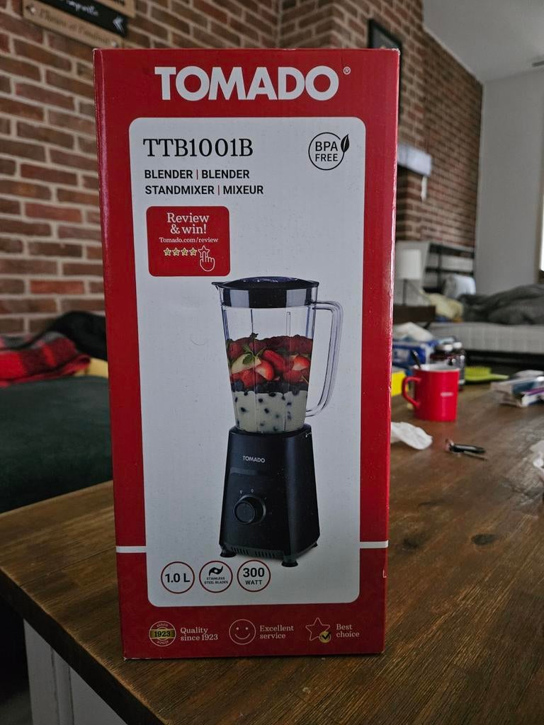 Tomado TTB1001B Blender - 1.0L, 300W, BPA-vrij, Witgoed en Apparatuur, Blenders, Ophalen, Nieuw, Blender