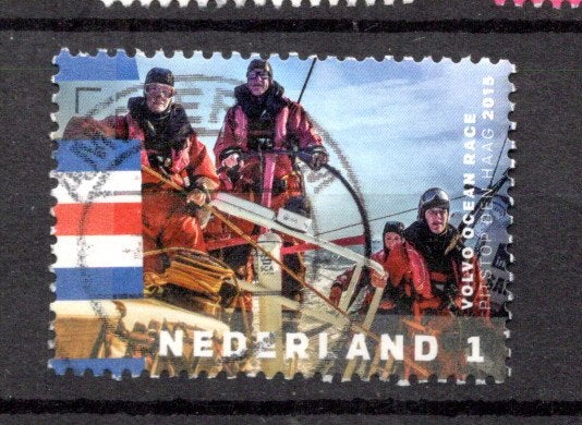 Gestempelde zegel. Jaar 2015:  ocean race, Ophalen of Verzenden, Na 1940, Gestempeld