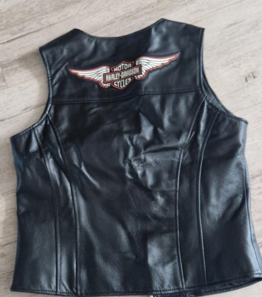 Harley-Davidson leren bodywarmer dames maat M, Ophalen of Verzenden