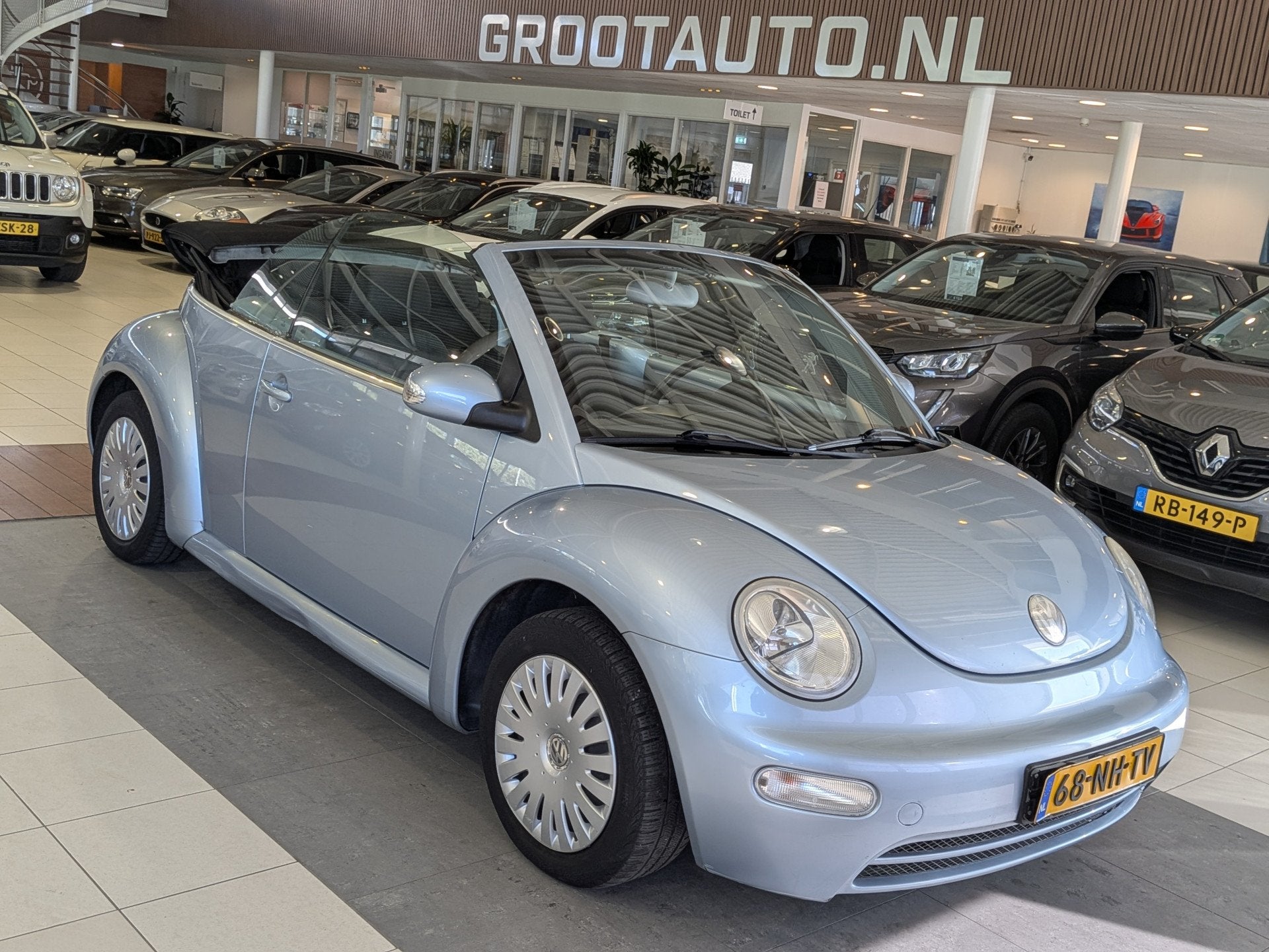 Volkswagen Beetle Cabriolet 1.6 NAP, Airco, Cruise Control,, Auto's, Stof, Gebruikt, Beetle (Kever), 4 cilinders