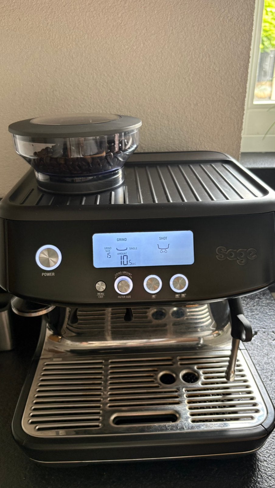 Sage barista pro black truffel!, Witgoed en Apparatuur, Koffiezetapparaten, Ophalen of Verzenden, Zo goed als nieuw, Espresso apparaat