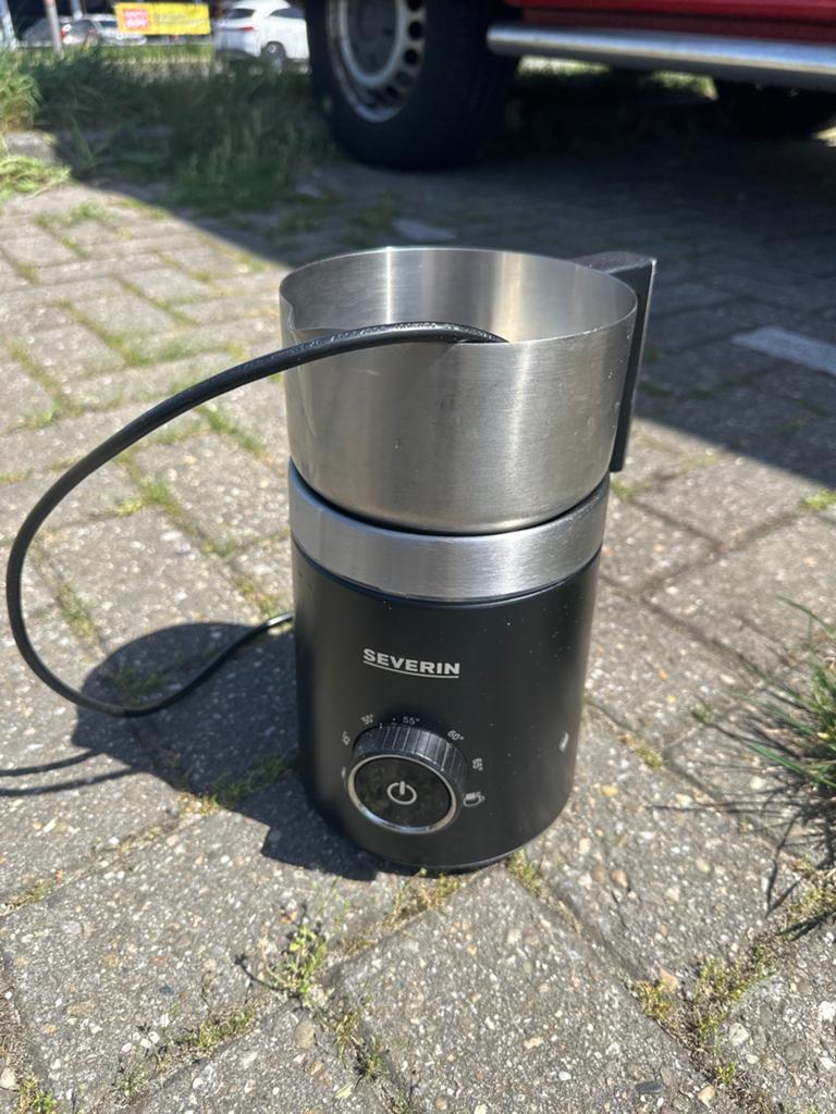 Severin Melkopschuimer - Zwart, Elektrisch, Witgoed en Apparatuur, Melkopschuimers, Verzenden, Gebruikt, Elektrische melkopschuimer