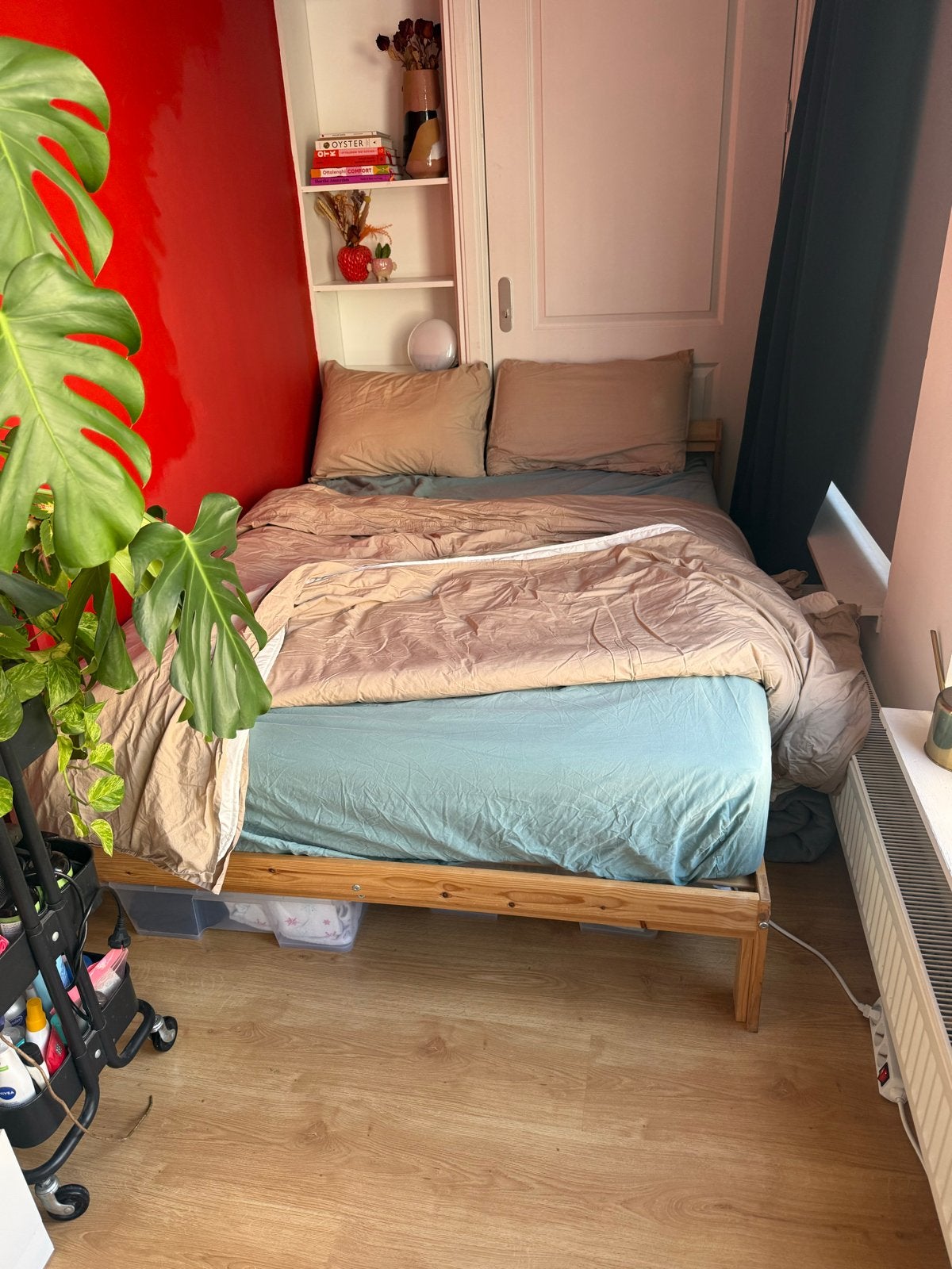 IKEA Neiden bedframe met lattenbodem (en matras), Ophalen, Overige kleuren, Tweepersoons, 140 cm